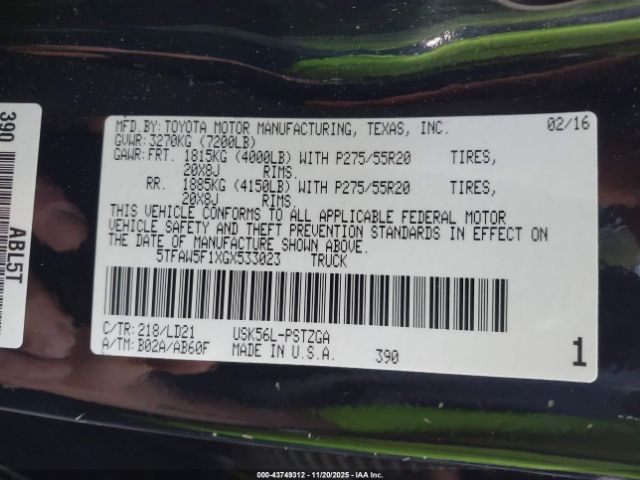 Toyota Tundra 1794 5.7l V8 Image 11