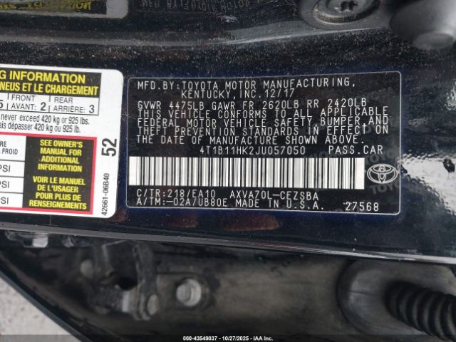 Toyota Camry Se Image 7