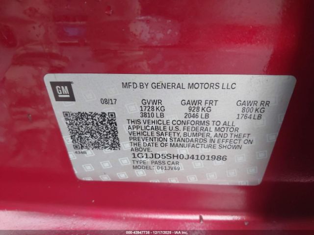 Chevrolet Sonic Lt Auto Image 12