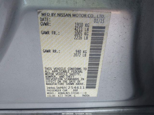 Nissan Altima 2.5 Sv Image 14