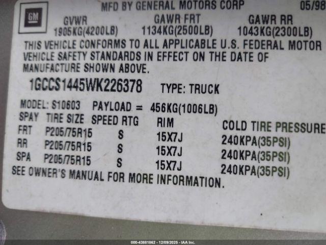 Chevrolet S-10 Ls Fleetside Image 13